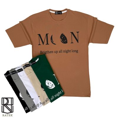 تیشرت باکسی استین سه ربع طرح MOON