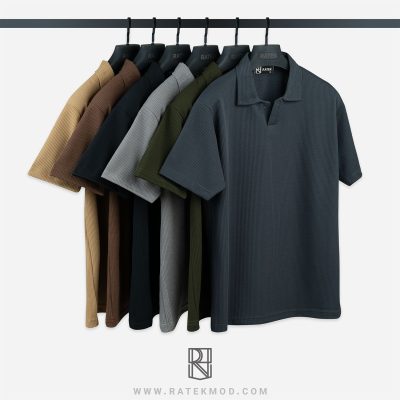 تیشرت مراکشی نیم یقه پارچه کبریتی