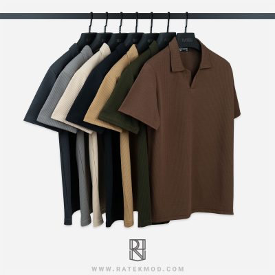 تیشرت مراکشی نیم یقه پارچه کبریتی