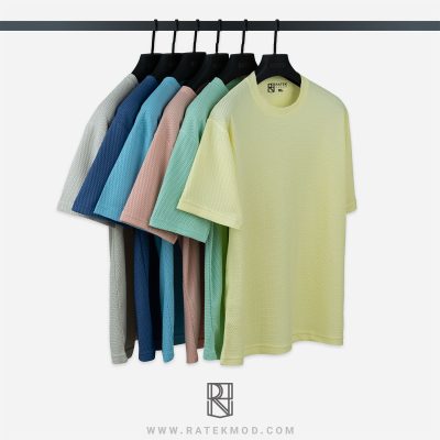 تیشرت باکسی آستین سه ربع طرح نیوان
