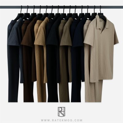 ست تیشرت نیم یقه و شلوار کبریتی