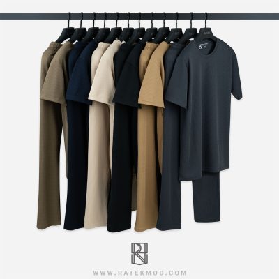 ست تیشرت و شلوار سایزبزرگ کبریتی
